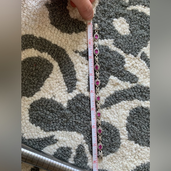 925 Tennis Bracelet with Pink Gems 💞 - Picture 5 of 6